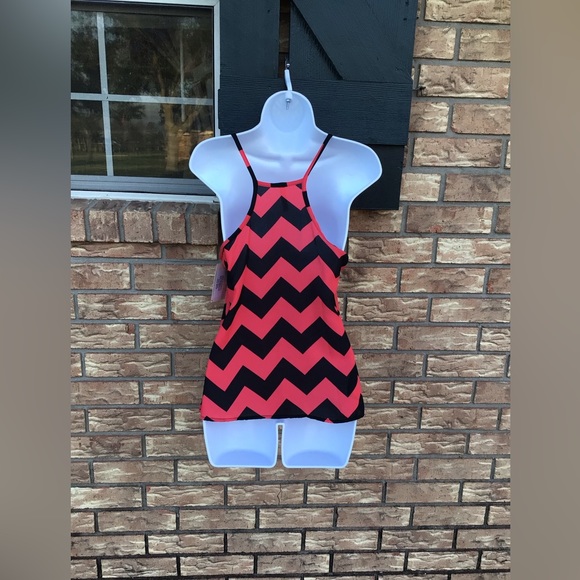 Chevron Spaghetti Strap Top Sz S - Picture 2 of 2